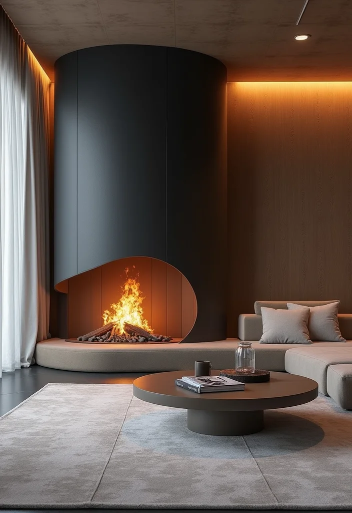 12 Fireplace Ideas for Cozy Modern Living Spaces 85 12 Fireplace Ideas for Cozy Modern Living Spaces - 9. Artistic Fireplaces as Focal Points