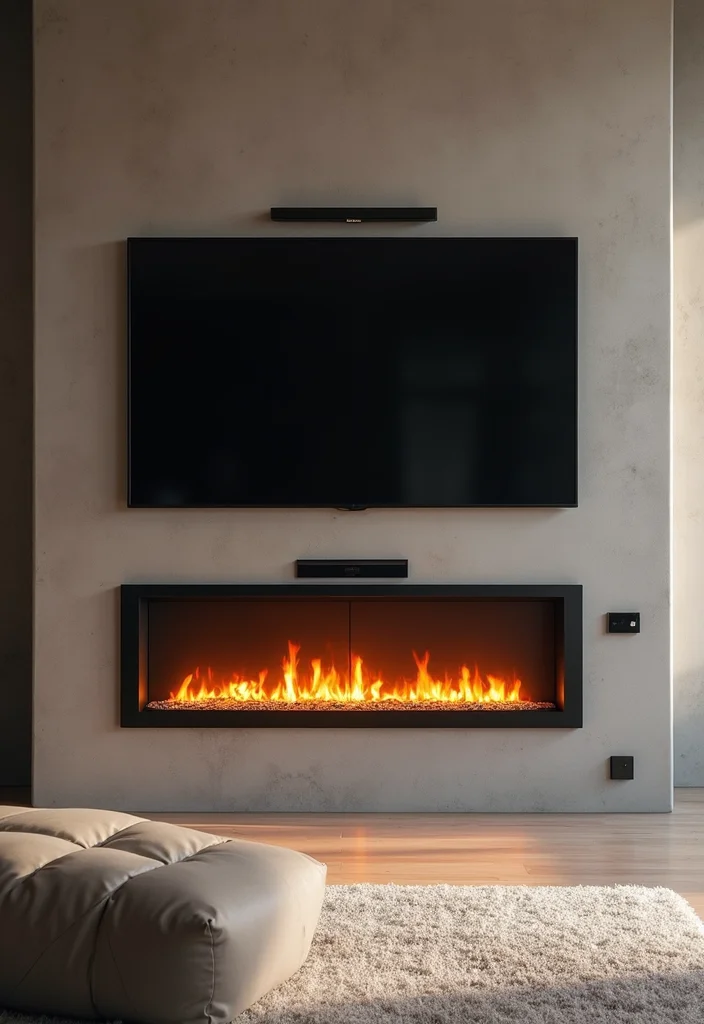 12 Fireplace Wall Ideas With TV for Seamless Modern Design - 10. Smart Technology Integration