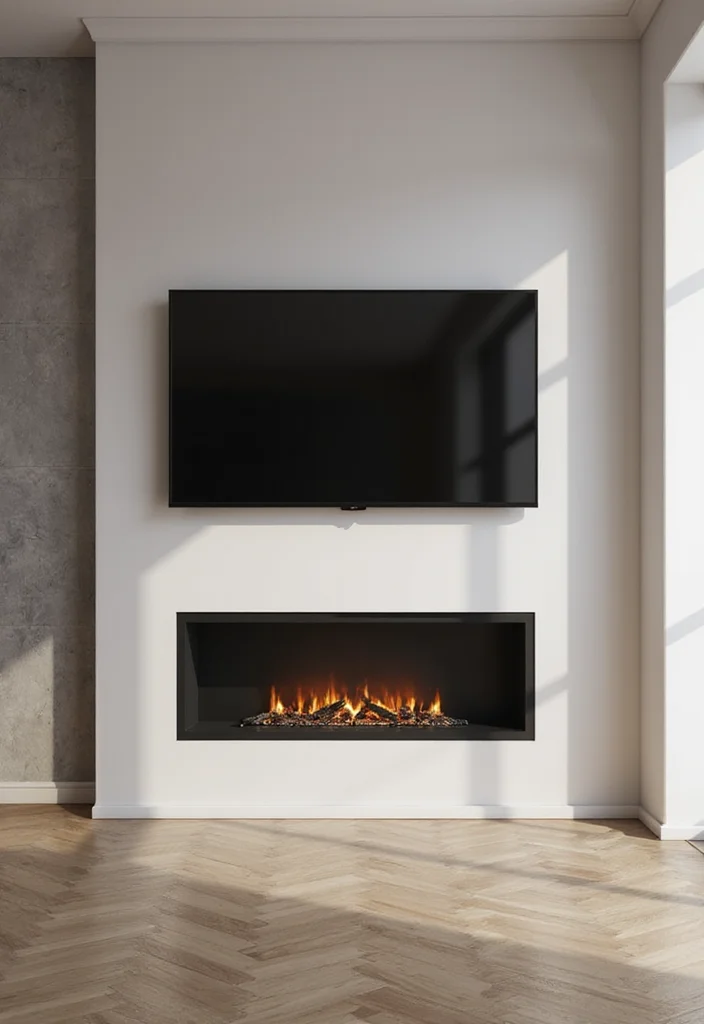 12 Fireplace Wall Ideas With TV for Seamless Modern Design - 4. Wall-Mounted Fireplaces