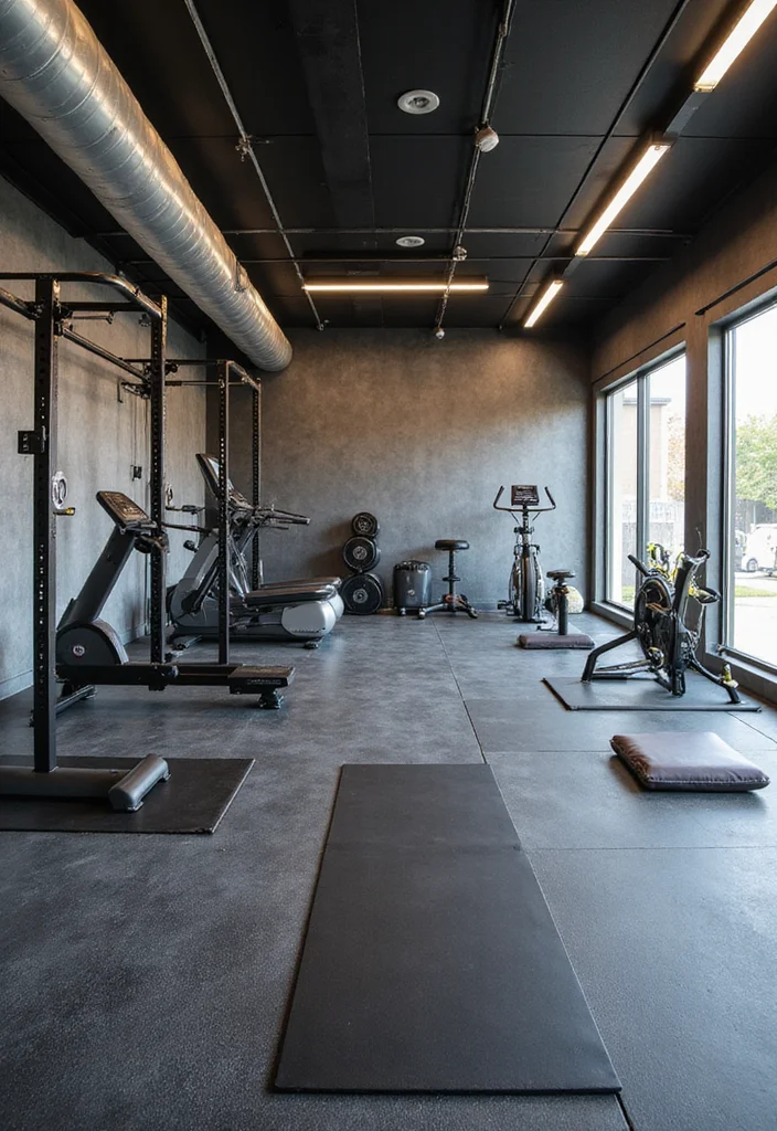 12 Gym Basement Ideas for Convenient At Home Workouts - 4. Functional Multi-Zone Design