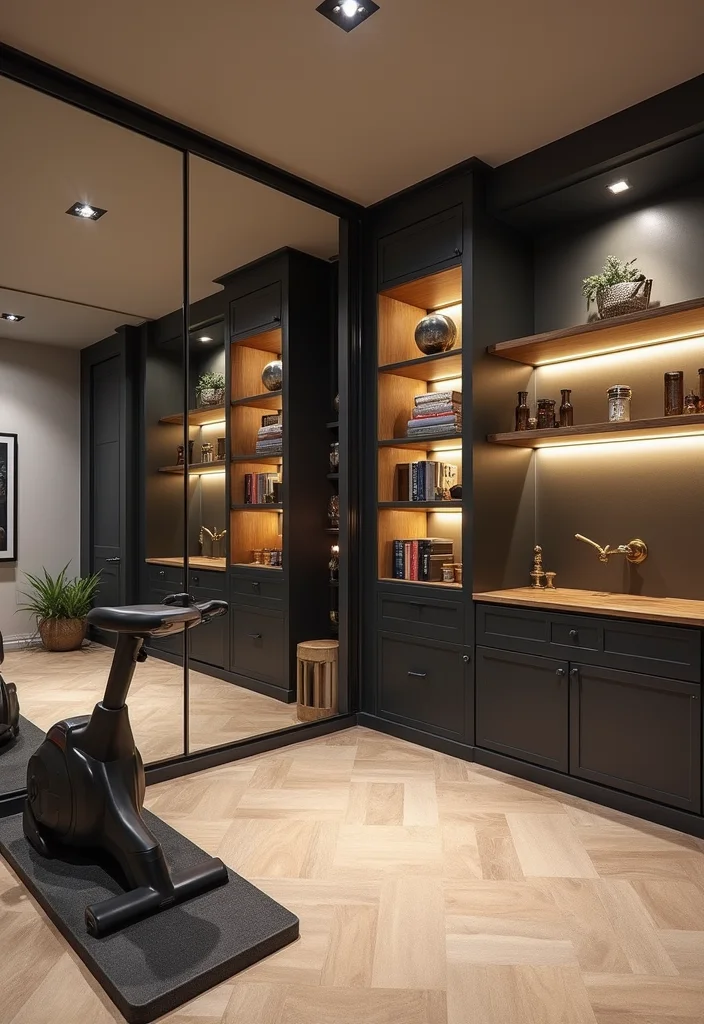 12 Gym Basement Ideas for Convenient At Home Workouts - 9. Compact and Clever Design