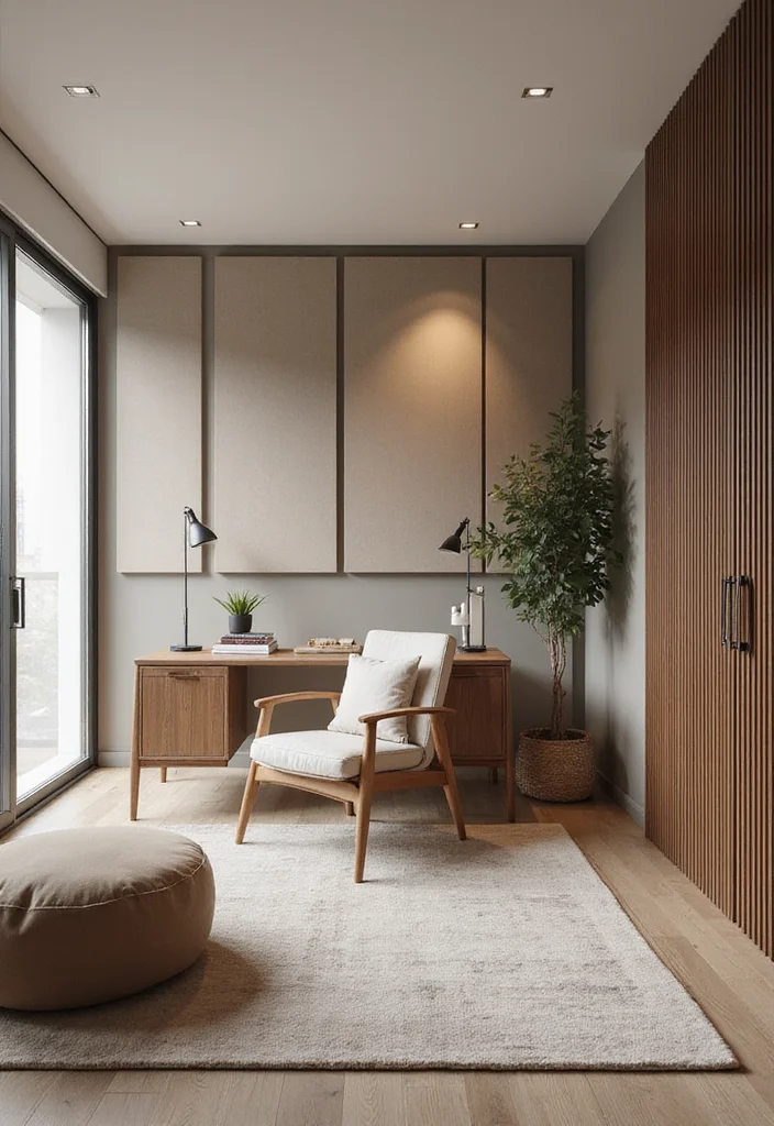 12 Home Office Ideas for Productive Comfortable Workspaces - 10. Sound Control Solutions