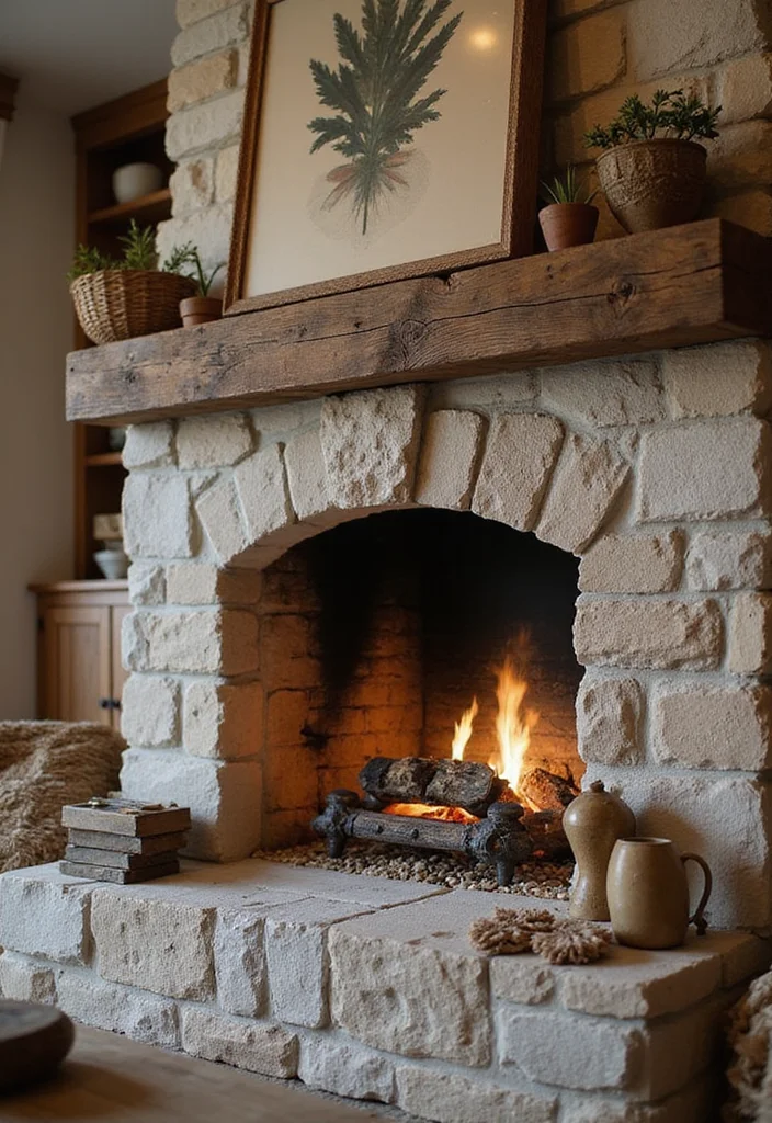 12 Living Room With Fireplace Design Ideas for Strong Cozy Focal Points - 1. Rustic Stone Charm