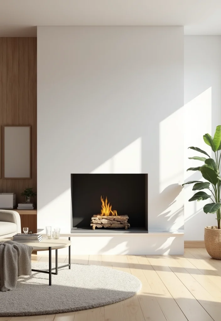 12 Living Room With Fireplace Design Ideas for Strong Cozy Focal Points - 7. Scandinavian Serenity