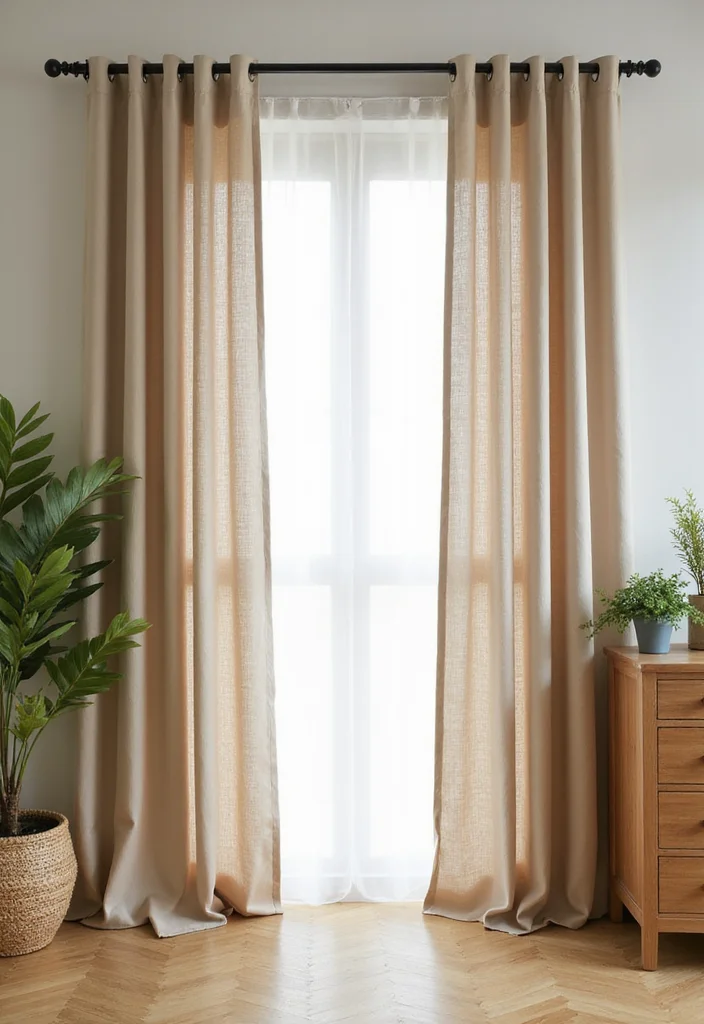 12 Modern Curtain Ideas for Clean Contemporary Interiors - 1. Organic Cotton Curtains