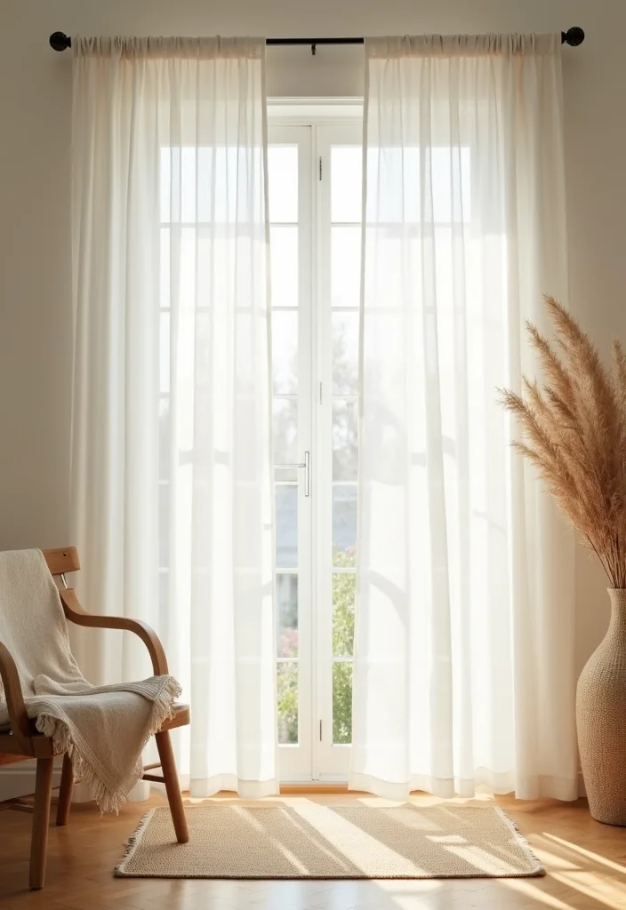 12 Modern Curtain Ideas for Clean Contemporary Interiors - 4. Sheer Linen Curtains