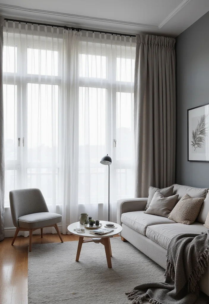 12 Modern Curtain Ideas for Clean Contemporary Interiors - 6. Monochromatic Drapes