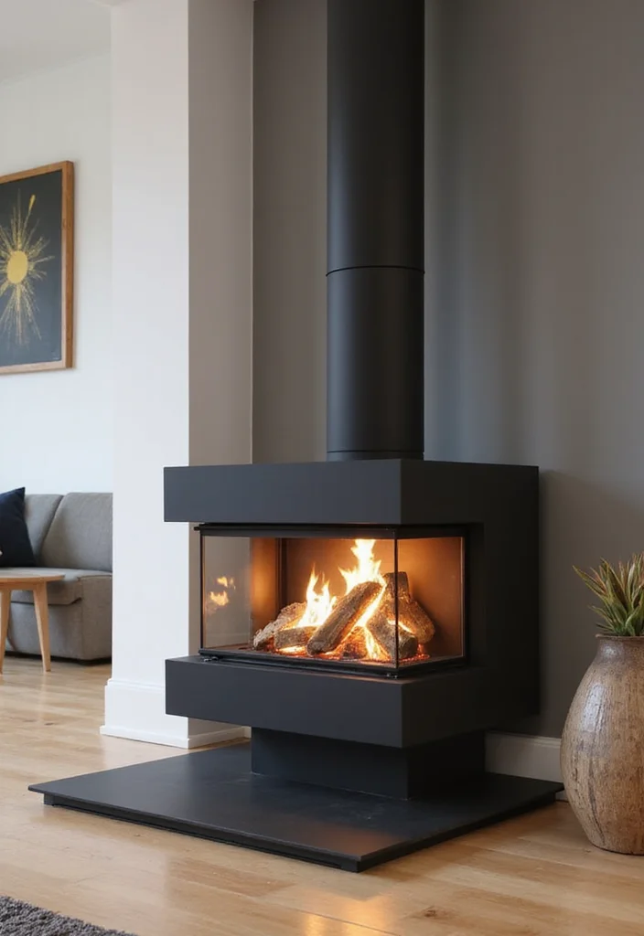 12 Modern Fireplace Ideas for Sleek Minimal Warmth 100 12 Modern Fireplace Ideas for Sleek Minimal Warmth - 10. Multi-fuel Flexibility