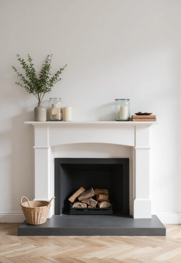 12 Modern Fireplace Ideas for Sleek Minimal Warmth 34 12 Modern Fireplace Ideas for Sleek Minimal Warmth - 4. Minimalist Mantel