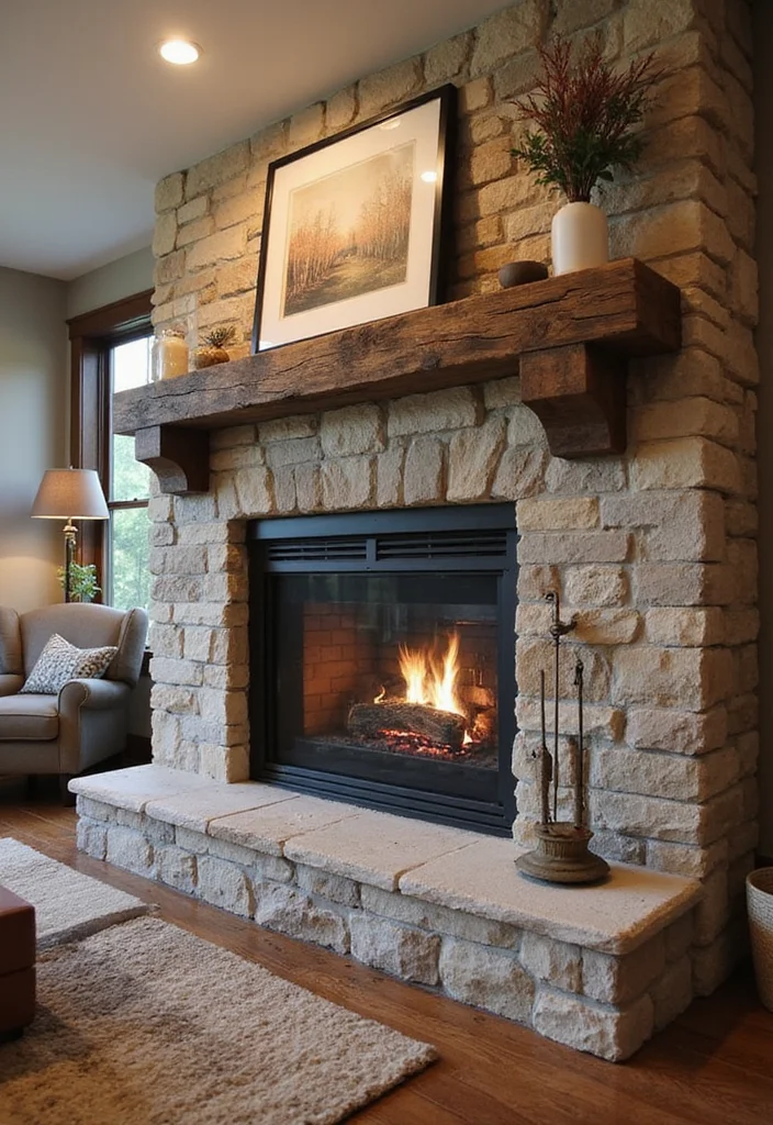 12 Modern Fireplace Ideas for Sleek Minimal Warmth 78 12 Modern Fireplace Ideas for Sleek Minimal Warmth - 8. Rustic Touches