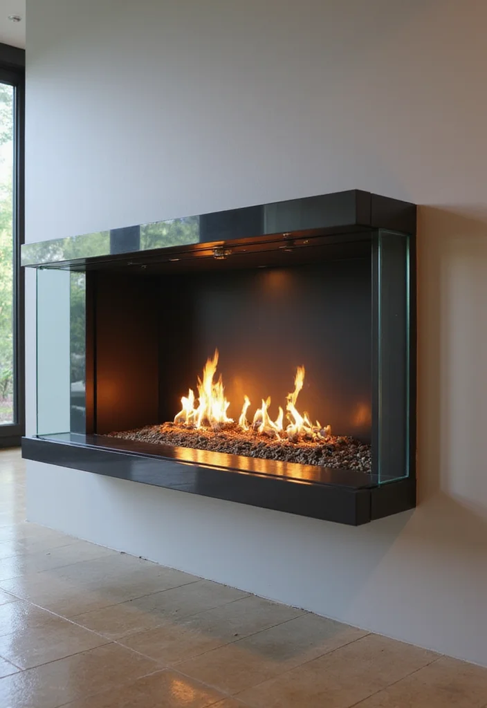 12 Modern Fireplace Ideas for Sleek Minimal Warmth 89 12 Modern Fireplace Ideas for Sleek Minimal Warmth - 9. Glass Surround