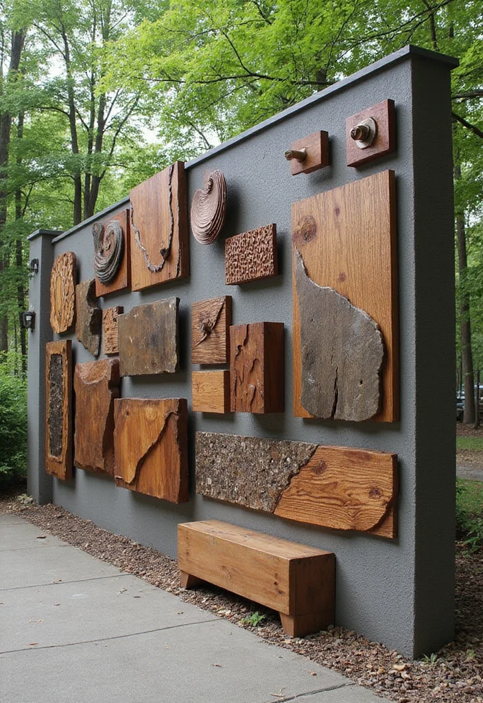 12 Outdoor Wall Decor Ideas for Bold Exterior Style - 11. Sculptural Wall Elements