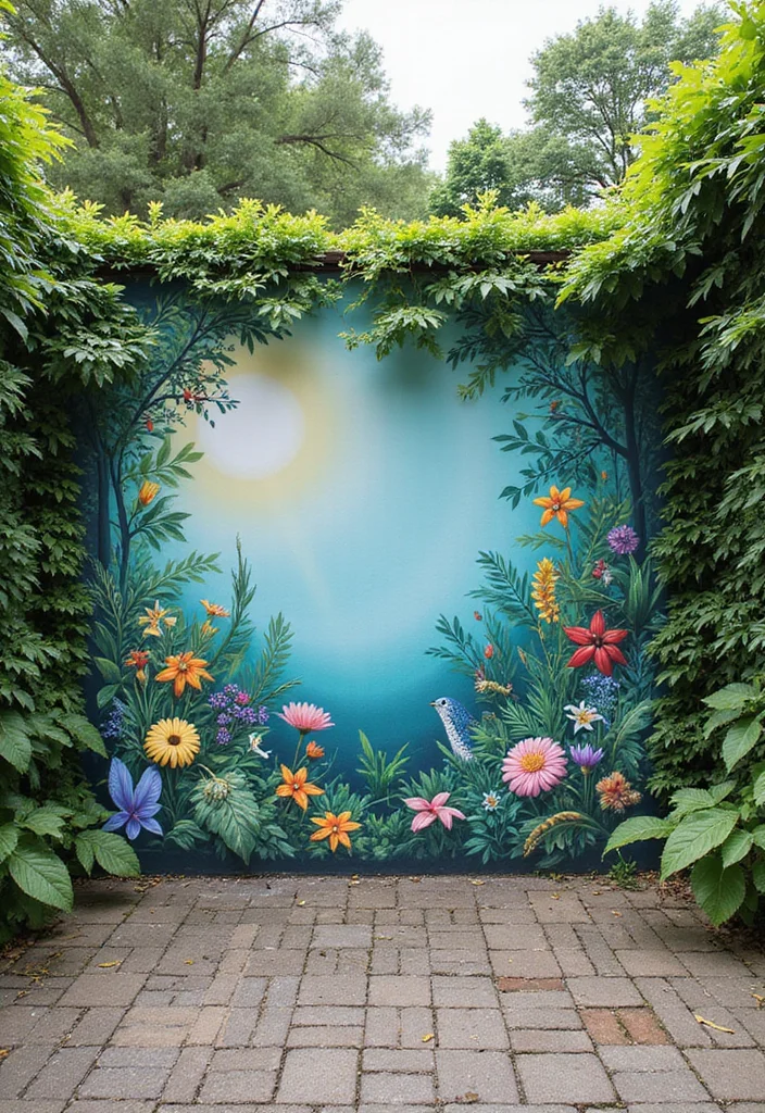 12 Outdoor Wall Decor Ideas for Bold Exterior Style - 6. Nature-Inspired Wall Murals