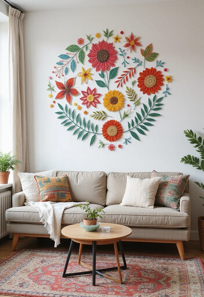 12 Over Sofa Wall Decor Ideas for Strong Living Room Accents 89 12 Over Sofa Wall Decor Ideas for Strong Living Room Accents - 9. Artful Wall Decals or Stickers