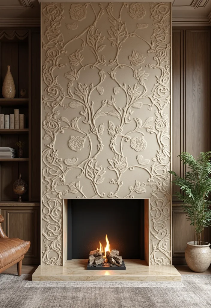 12 Remodel Fireplace Ideas for Updated Focal Points - 11. Textured Tiles