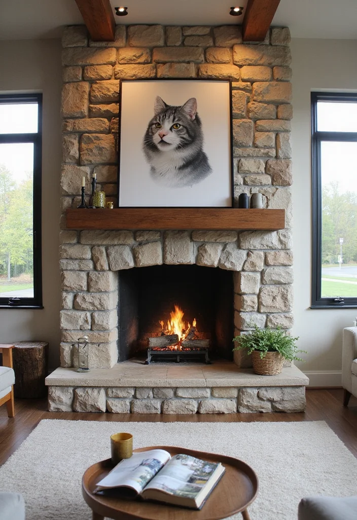 12 Remodel Fireplace Ideas for Updated Focal Points - 3. Stone Surrounds