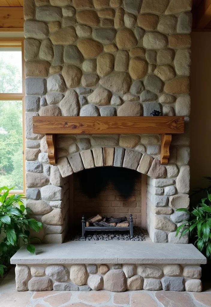 12 Stone Fireplace Ideas for Rustic Timeless Texture 1 12 Stone Fireplace Ideas for Rustic Timeless Texture - 1. The Classic River Stone Fireplace