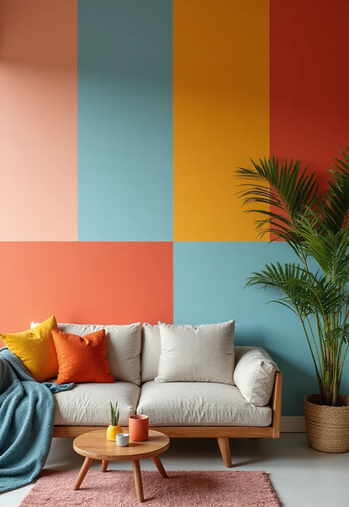 12 Wall Paint Decor Ideas for Creative Easy Transformations 56 12 Wall Paint Decor Ideas for Creative Easy Transformations - 6. Color-Blocking for a Modern Twist