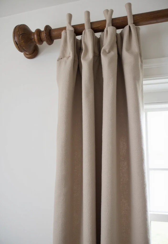 12 Window and Curtain Ideas for Balanced Light and Style - 10. Eco-Friendly Curtain Rods and Hardware