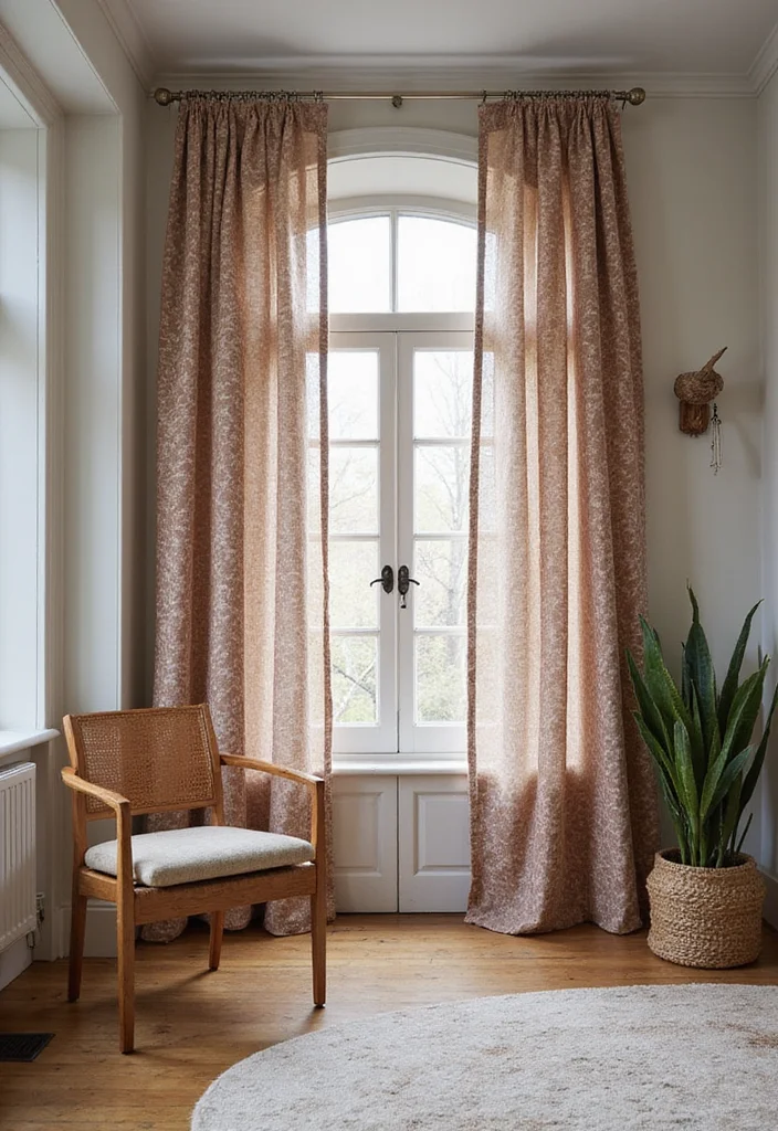 12 Window and Curtain Ideas for Balanced Light and Style - 4. Recycled Fabric Curtains