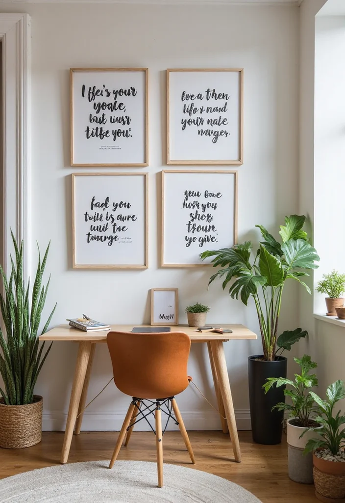12 Womens Office Decor Ideas for Stylish Motivating Spaces - 10. Inspiring Quotes and Affirmations