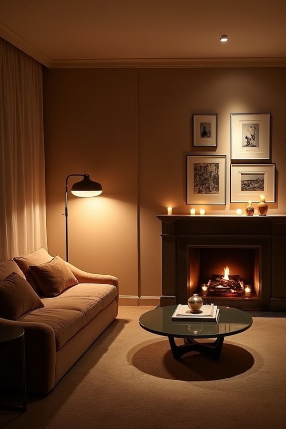 accent lighting highlights key details