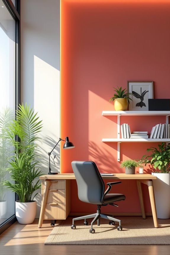 blue green tones energize workspace lighting