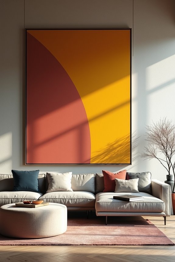 10 Ways to Decorate a Large Wall 1 bold oversized single piece artwork