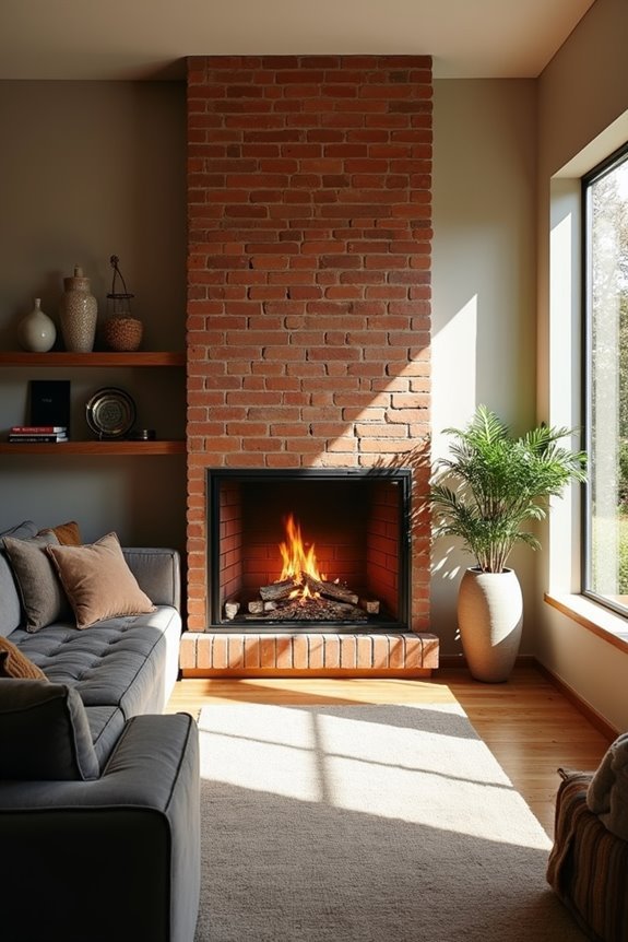 corner fireplaces solve design problems gracefully