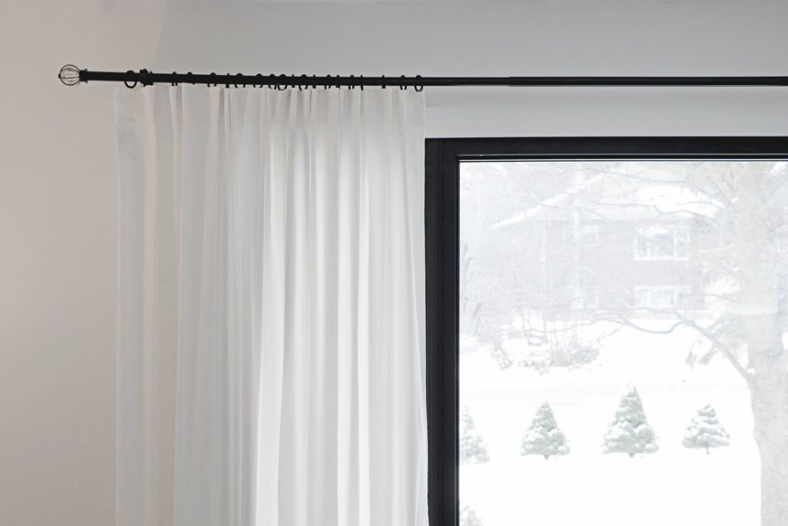 decorating curtain rod for christmas