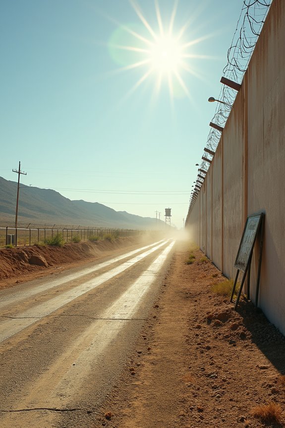 integrated border wall with tech reduces crossings