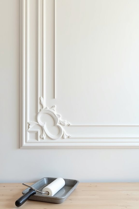 How to Do DIY Decorative Wall Moulding in 10 Steps 6 prime paint mdf edges two coats