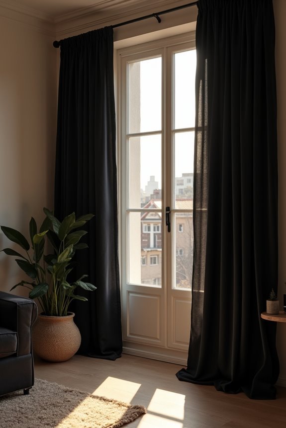 Should Your Dark Curtains Be Darker Than Your Walls? 4 privacy matters darker curtains work best