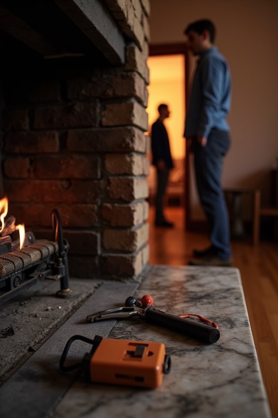 professional gas fireplace repair safety warnings