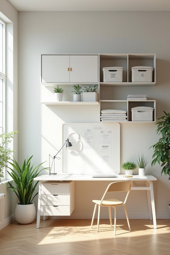 smart storage keeps desk clear