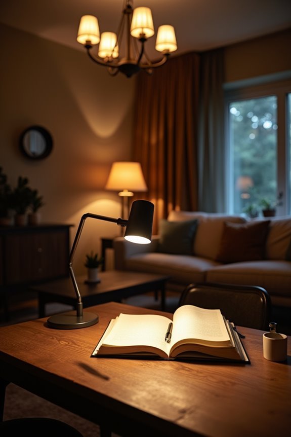 targeted task lighting on work areas